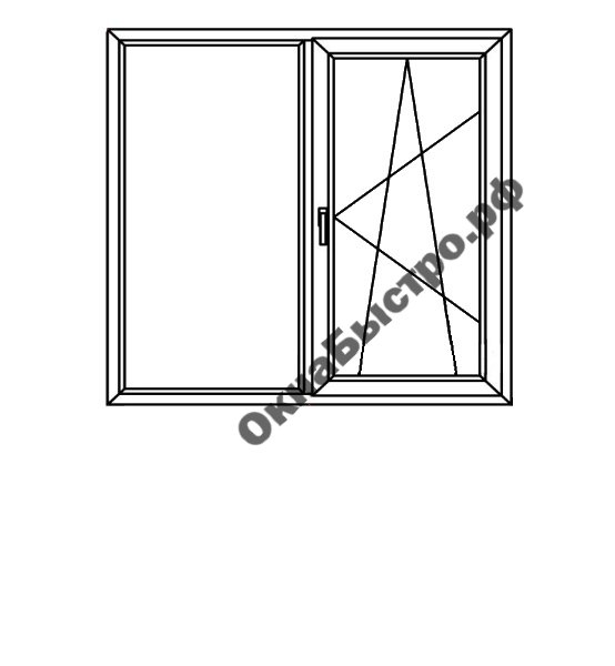 Замена двустворчатого окна под ключ (эконом)
