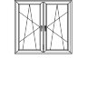 Замена двустворчатого окна под ключ (эконом)